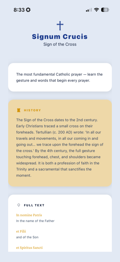 Signum Crucis prayer